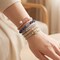 Wrapables Boho Hair Tie Bracelets for Women, No Damage Elastic Hair Bands, Hair Accessories for Thick and Thin Ponytails (20pcs), Pearls Bright
